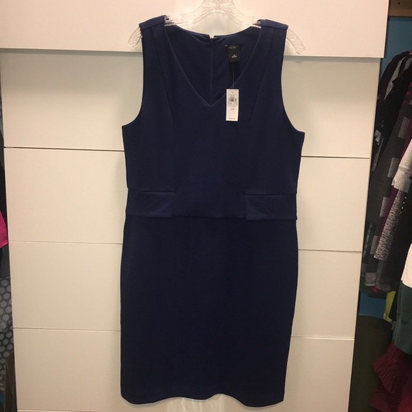 NWT Ann Taylor Professional Navy Dress. - Picture 1 of 5